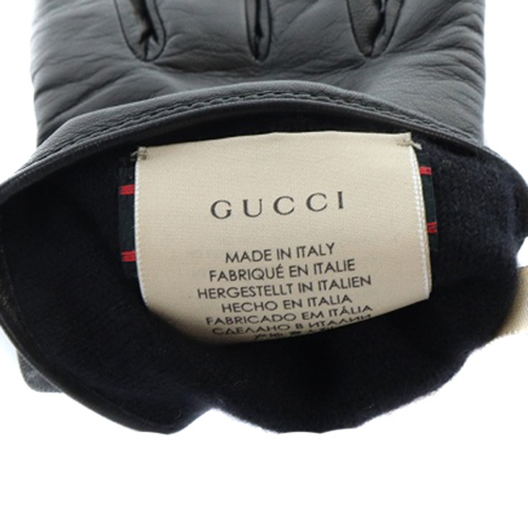 Gucci(グッチ)のグッチ グローブ 手袋 羊革 ラムレザー 8 S 黒 645494 レディースのファッション小物(手袋)の商品写真