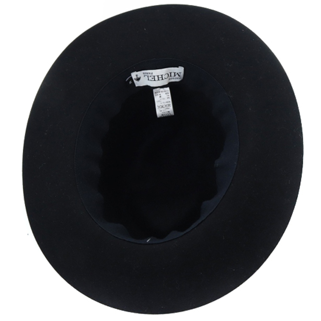 Maison Michel(メゾンミッシェル)のメゾンミッシェル 帽子 ウール 中折れ ハット M 黒 レディースの帽子(その他)の商品写真