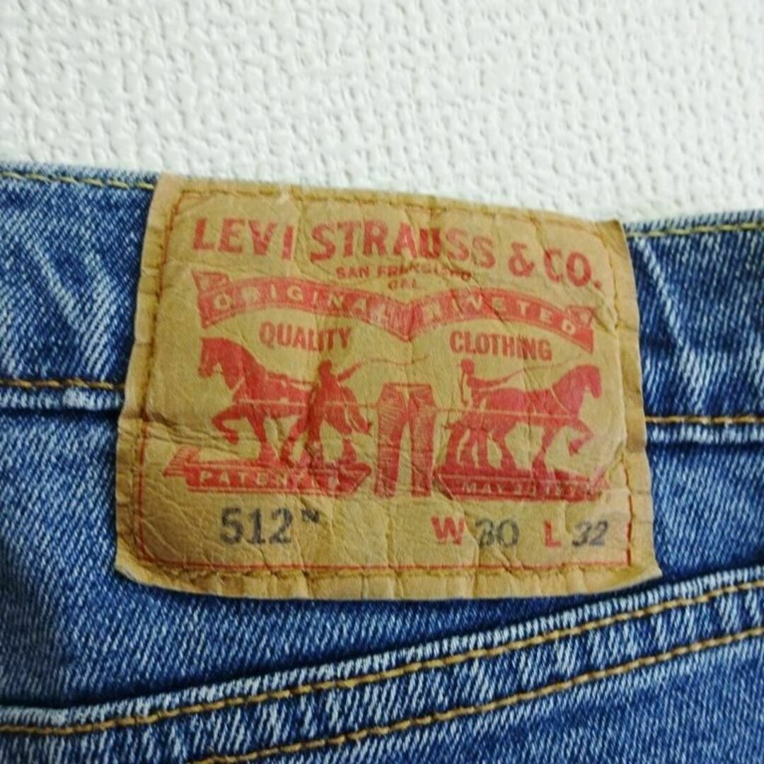 Levi's(リーバイス)の良品★　リーバイス　512　W77cm　スリムテーパードデニム　ストレッチ　藍青 メンズのパンツ(デニム/ジーンズ)の商品写真