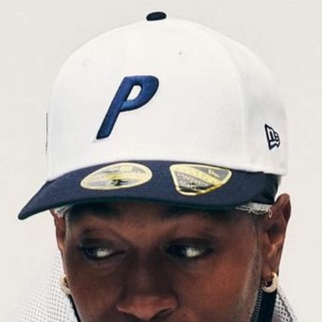 PALACE(パレス)のP NEW ERA LP 59FIFTY WHITE  NAVY 7 1/4 メンズの帽子(キャップ)の商品写真