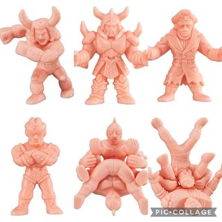 キン肉マン　キンケシ 22　ペールオレンジ　全6種セット　キン消し(キャラクターグッズ)