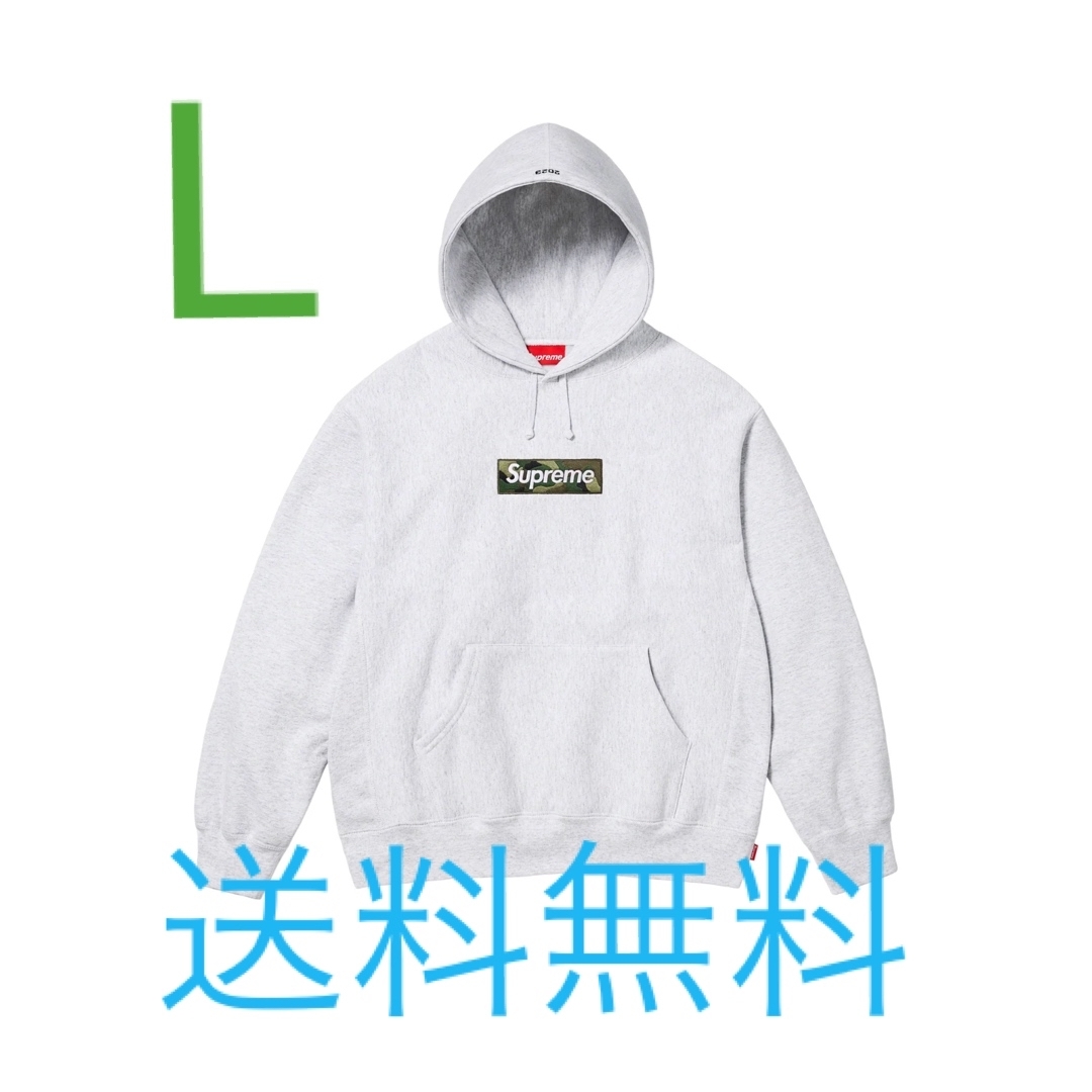 supremeSupreme Box Logo Hooded Sweatshirt グレー　L