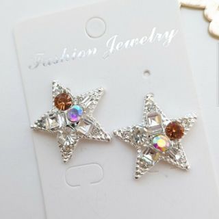 No.1482　スタービジュー　星　ハンドメイド　ピアス　イヤリング(ピアス)