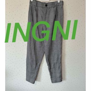 イング(INGNI)のイング　テーパードパンツ　グレー　チェックパンツ(カジュアルパンツ)