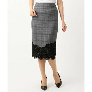 アイシービー(ICB)の美品  ICB Lace Pattern Combo スカート(ひざ丈スカート)