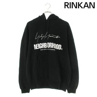 ネイバーフッド(NEIGHBORHOOD)のネイバーフッド ×ヨウジヤマモト Yohji Yamamoto  22AW  222YAYYN-CSM01S ダブルネームロゴプリントプルオーバーパーカー メンズ L(パーカー)