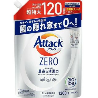 カオウ(花王)のアタックZERO 超特大 詰替 1200(洗剤/柔軟剤)