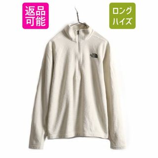 ザノースフェイス(THE NORTH FACE)のUS企画 ノースフェイス テクスチャー キャップ ロック ハーフジップ メンズ M / 古着 The North Face フリース プルオーバー 長袖 Tシャツ(Tシャツ/カットソー(七分/長袖))