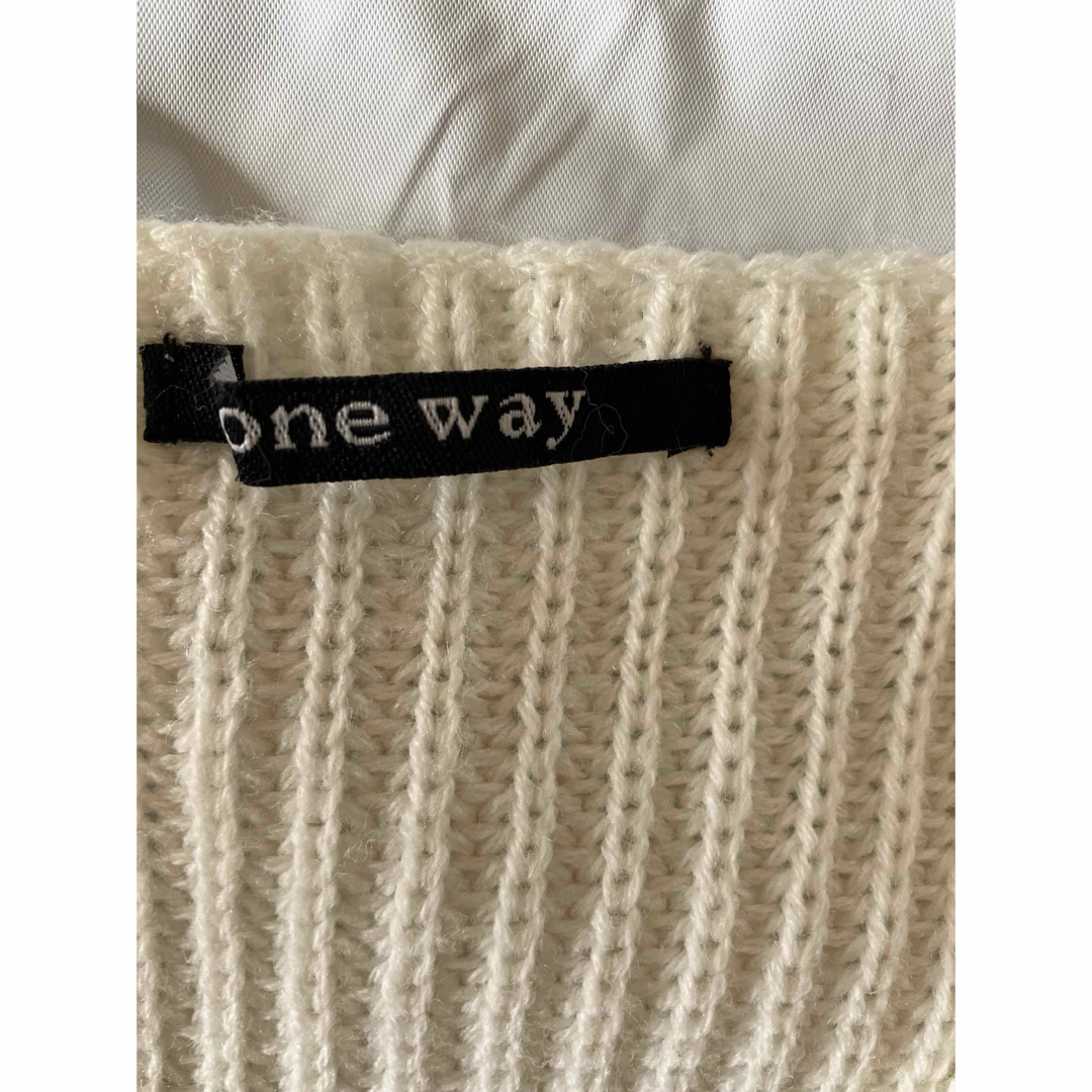 one*way - お値下げ☆新品☆one way春ニット白セーター ホワイト