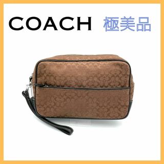 コーチ(COACH)のコーチ シグネチャー セカンドバッグ レザー キャンバス メンズ クラッチバッグ(セカンドバッグ/クラッチバッグ)