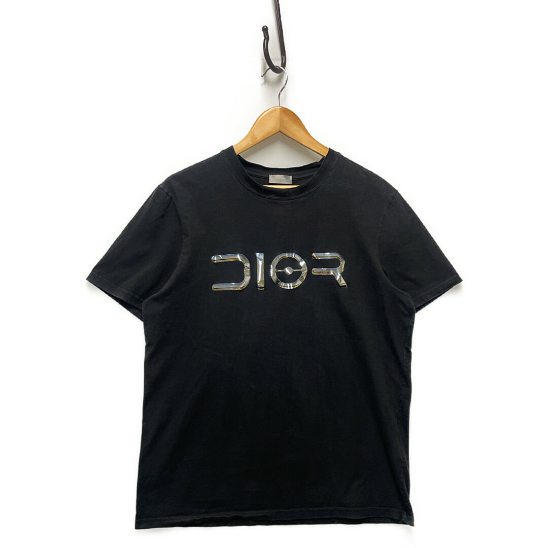 DIOR ディオール 品番 933J640A0533 空山基 ロゴ Tシャツ 半袖Ｔシャツ 黒 サイズL 正規品 / 33376約67cm身幅