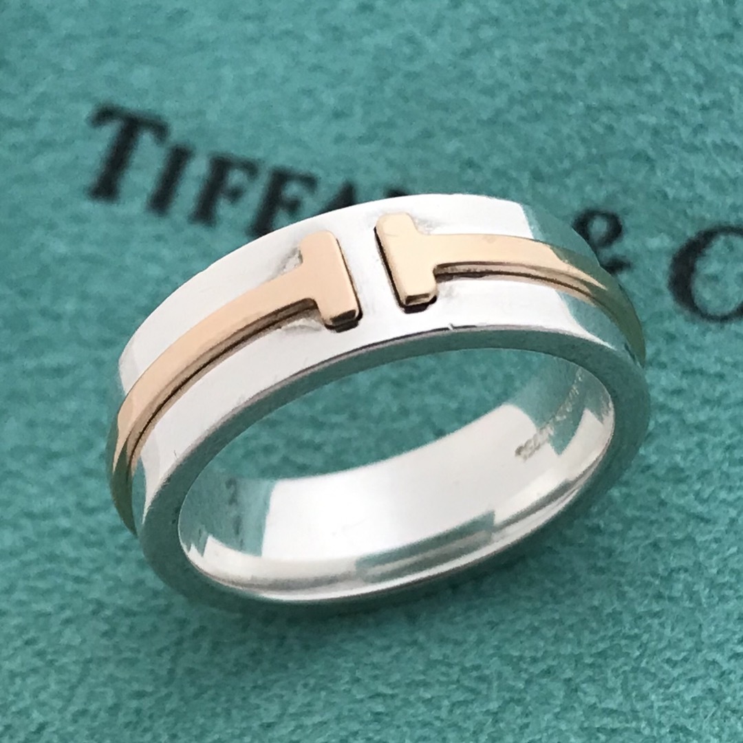 Tiffany & Co.(ティファニー)のTiffany Tコレクション TWO リング10号 希少 レディースのアクセサリー(リング(指輪))の商品写真