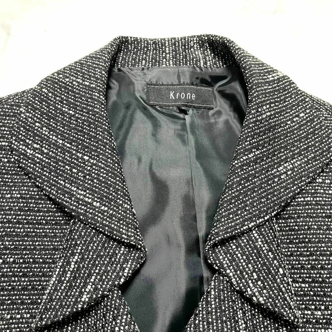 ツイードのジャケット黒13号ですが細身なのでLサイズくらい レディースのジャケット/アウター(その他)の商品写真