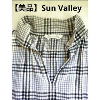 サンバレー(SUNVALLEY)の【美品】サンバレー チェック柄 シャツワンピース(シャツ/ブラウス(長袖/七分))