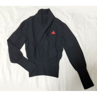 ヴィヴィアンウエストウッド(Vivienne Westwood)の刺繍長袖ボウタイニット 　Vivienne Westwood red label(ニット/セーター)