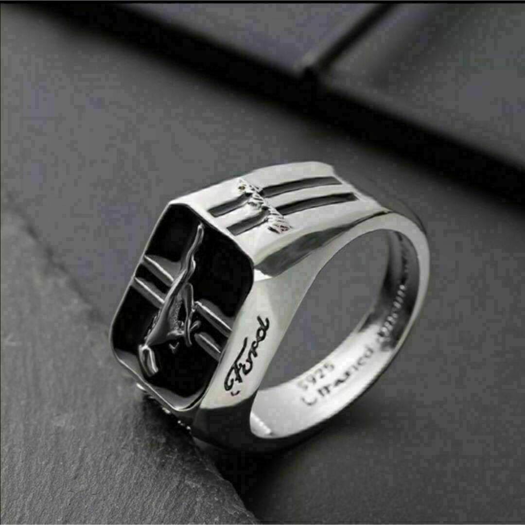 【R080】リング　メンズ　指輪　シルバー　ホース　馬　アクサセリー　20号 メンズのアクセサリー(リング(指輪))の商品写真