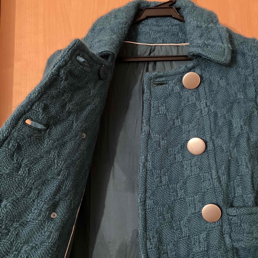 CROLLA(クローラ)のコート　エメラルドグリーン　Sサイズ レディースのジャケット/アウター(その他)の商品写真