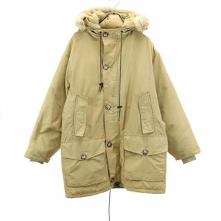 ウールリッチ(WOOLRICH)のウールリッチ 80s USA製 ヴィンテージ ダウンコート M ベージュ WOOLRICH メンズ 古着 【240203】(ダウンジャケット)