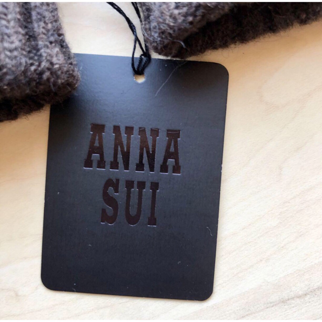 ANNA SUI(アナスイ)の★新品・タグ付き★アナスイ　指なし　レザー手袋　ラビットファー付き　豚革　刺繍 レディースのファッション小物(手袋)の商品写真