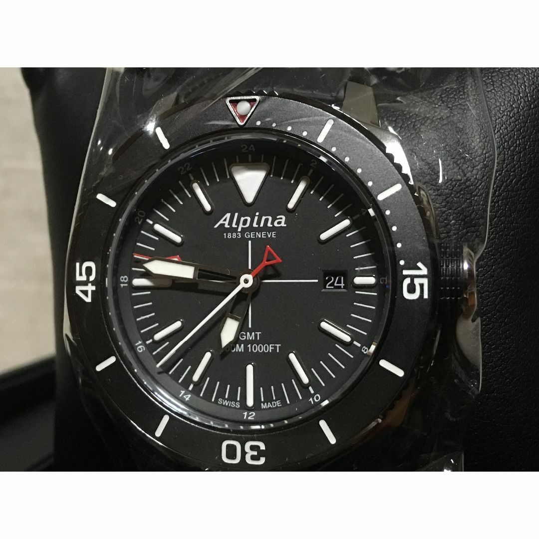 アルピナ シーストロング ダイバー GMT ウォッチ グレー ラバー アルピナ シーストロング ダイバー GMT ウォッチ グレー ラバー