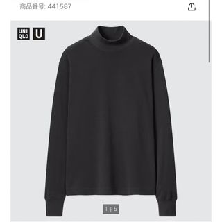 ユニクロ(UNIQLO)のヒートテックコットンモックネックT（長袖）　2枚セット(Tシャツ/カットソー(七分/長袖))