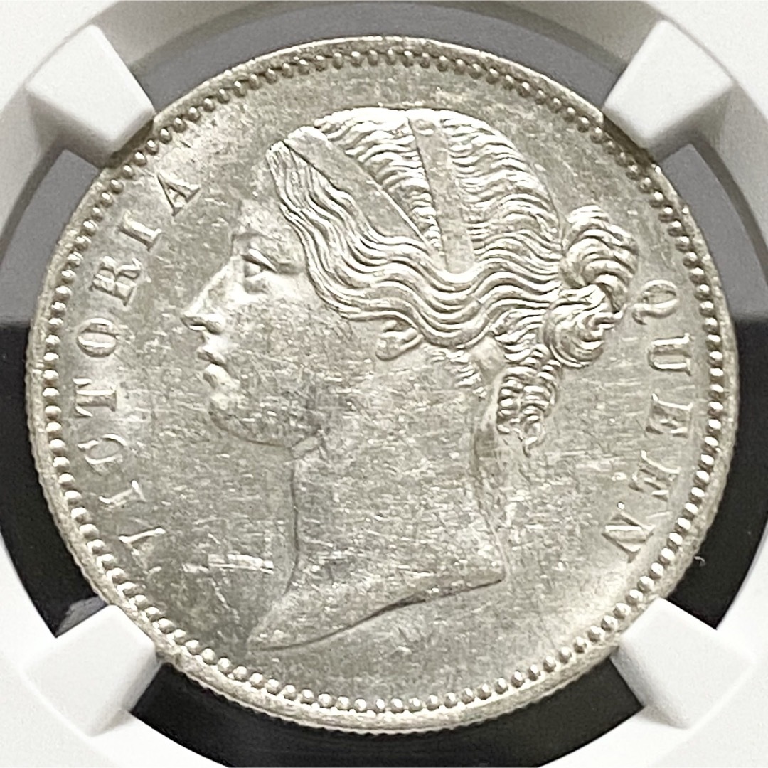 1840年 イギリス領 インド 銀貨 ヴィクトリア NGC アンティークコイン