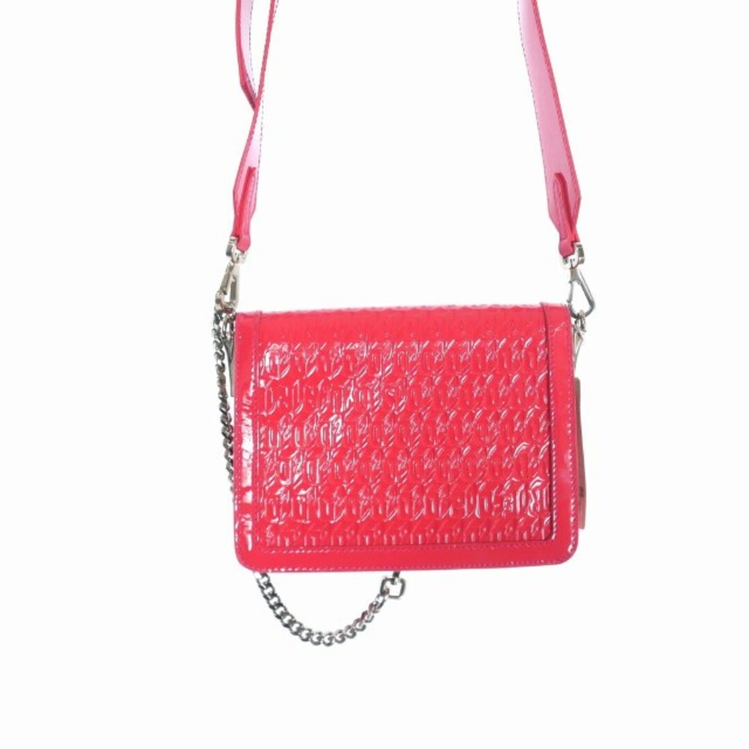 DSQUARED2(ディースクエアード)のディースクエアード 22SS エナメル チェーンショルダーバッグ ピンク レディースのバッグ(ショルダーバッグ)の商品写真