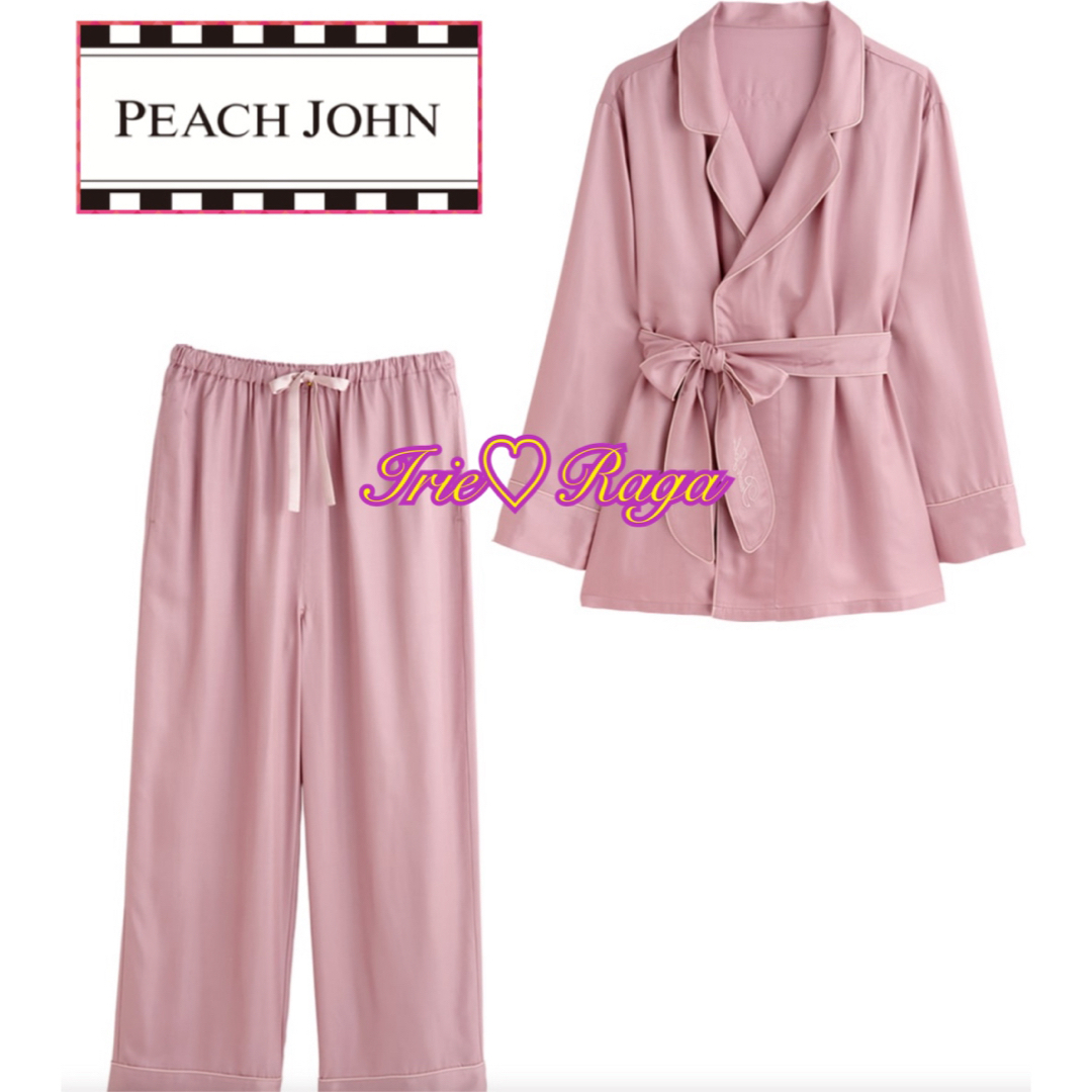 PEACH JOHN(ピーチジョン)の★PEACH JOHN★シルクサテンパジャマ★ルームウェアセットアップ★pink レディースのルームウェア/パジャマ(ルームウェア)の商品写真