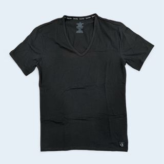 カルバンクライン(Calvin Klein)のCalvin Klein カルバンクライン 黒 Ｖネック 半袖Tシャツ(Tシャツ/カットソー(半袖/袖なし))