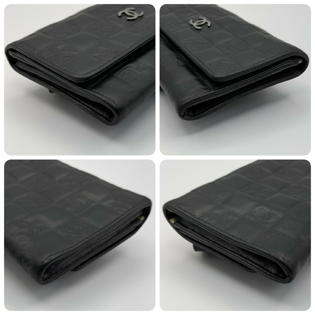 CHANEL(シャネル)のシャネル アイコンライン コンパクト 折り財布 ブラック レディースのファッション小物(財布)の商品写真