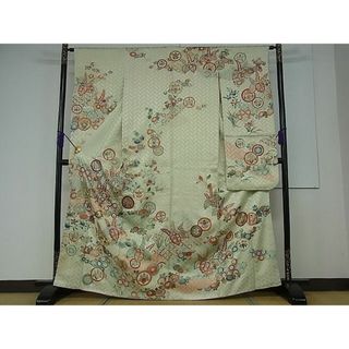 平和屋川間店■豪華振袖　刺繍　桐草花文　銀彩　逸品　vf4072(振袖)