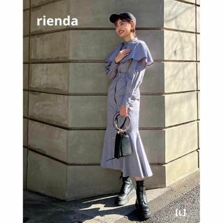 リエンダ(rienda)のリエンダ rienda ビッグカラー マーメイド ロングワンピース(ロングワンピース/マキシワンピース)