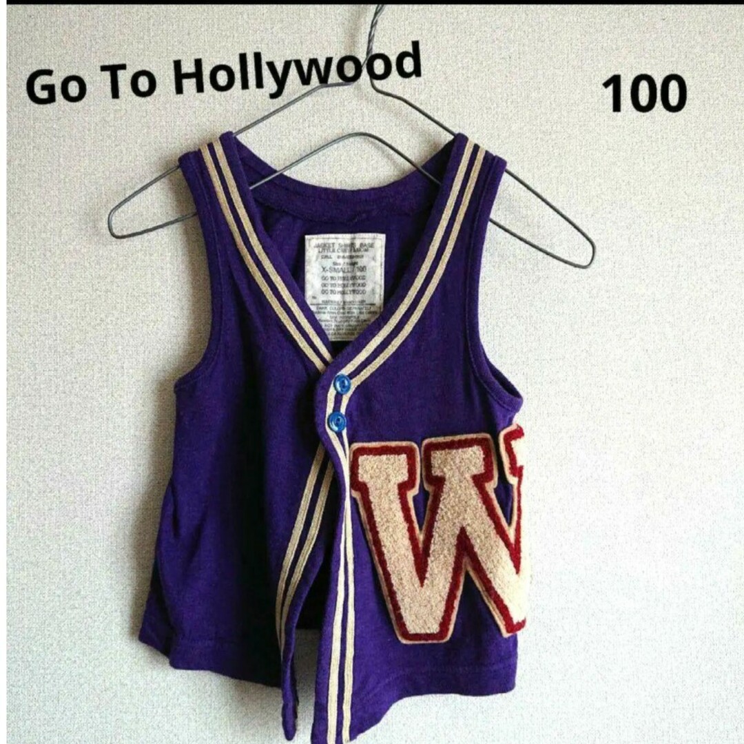 GO TO HOLLYWOOD(ゴートゥーハリウッド)の《GoTo Hollywood》ビックワッペン ベスト キッズ/ベビー/マタニティのキッズ服女の子用(90cm~)(カーディガン)の商品写真