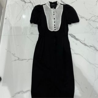 check gather nosleeve dress