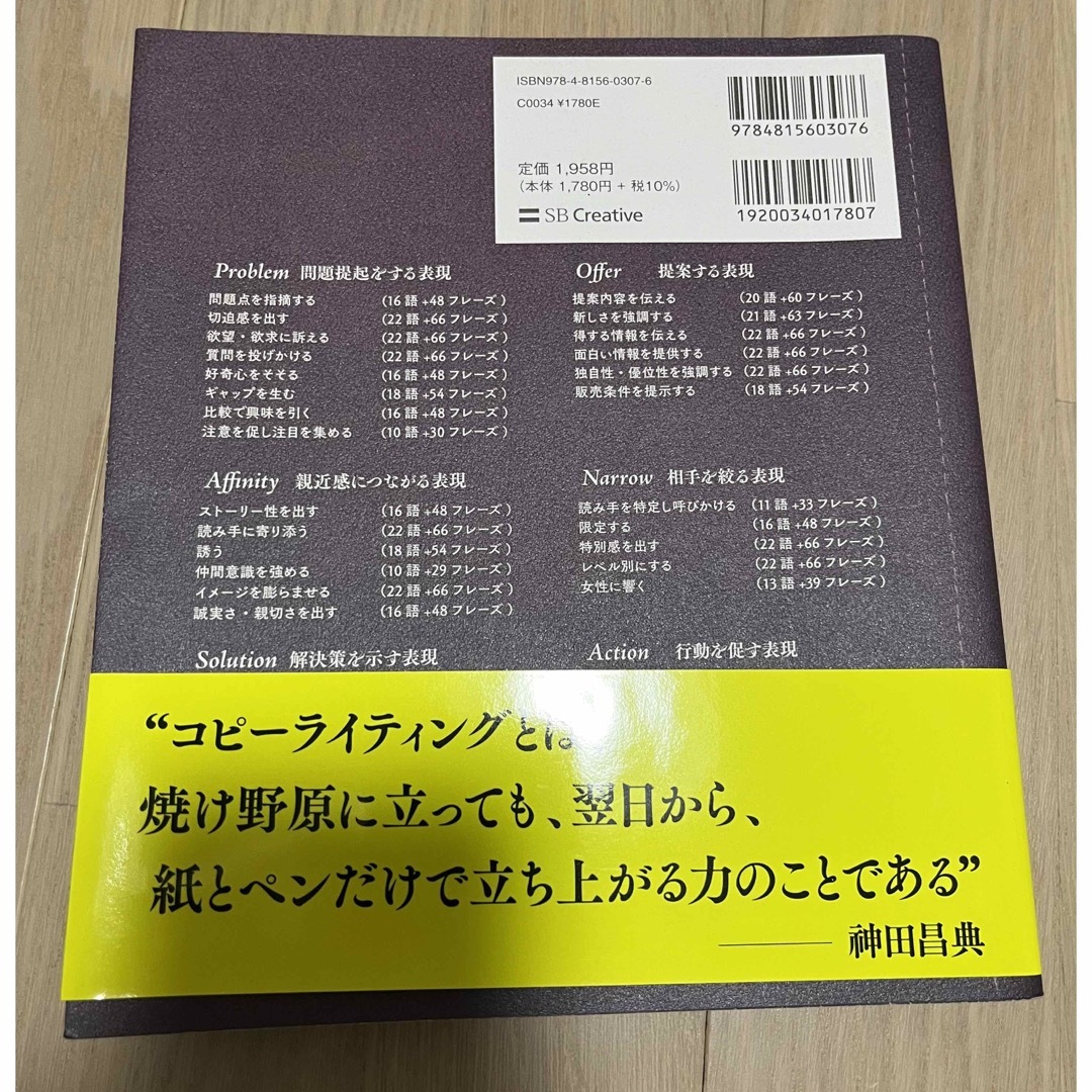 売れるコピーライティング単語帖 エンタメ/ホビーの本(ビジネス/経済)の商品写真