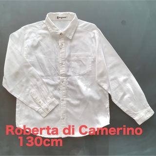 ロベルタディカメリーノ(ROBERTA DI CAMERINO)のロベルタ　長袖　白シャツ 130 フォーマル　ロベルタディカメリーノ(ブラウス)