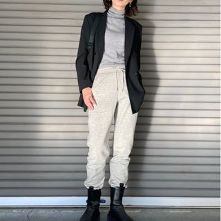 ユニクロ(UNIQLO)の美品 L ユニクロ ボア スウェット パンツ 裏起毛 暖パン(カジュアルパンツ)