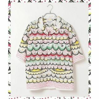 ツモリチサト(TSUMORI CHISATO)のコラボコットンハンソデシャツ「スカラップ」　ニコアンド×ツモリチサト(シャツ/ブラウス(半袖/袖なし))