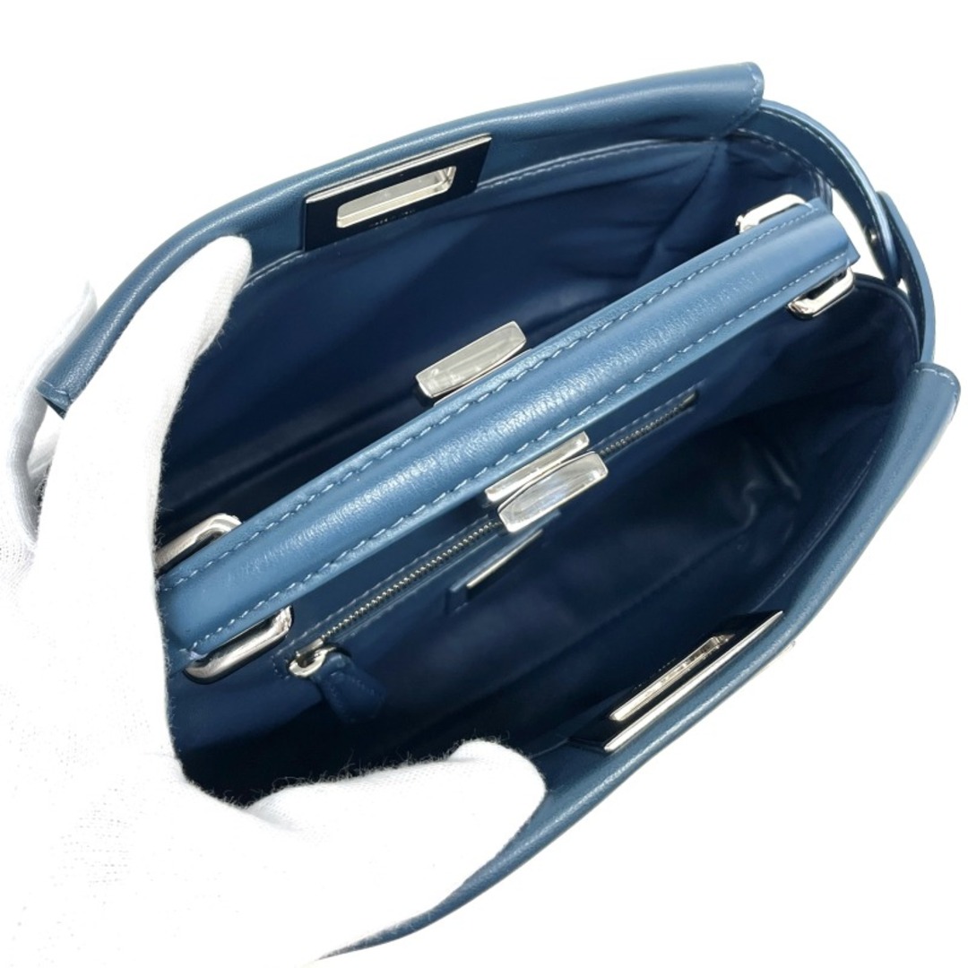 FENDI(フェンディ)のフェンディ ピーカブー スモール ナッパレザー バッグ トートバッグ ショルダーバッグ ブルー レディースのバッグ(トートバッグ)の商品写真