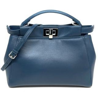 フェンディ(FENDI)のフェンディ ピーカブー スモール ナッパレザー バッグ トートバッグ ショルダーバッグ ブルー(トートバッグ)