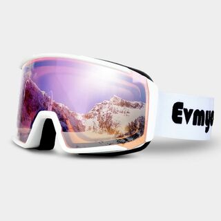 【色: A-ピンク大人向き】Evmyo 日本発祥 スキーゴーグル スノーボードゴ(アクセサリー)