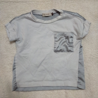 ディーフェセンス(D.fesense)のD.fesense グレー 異素材カットソー 半袖Tシャツ 100cm(Tシャツ/カットソー)