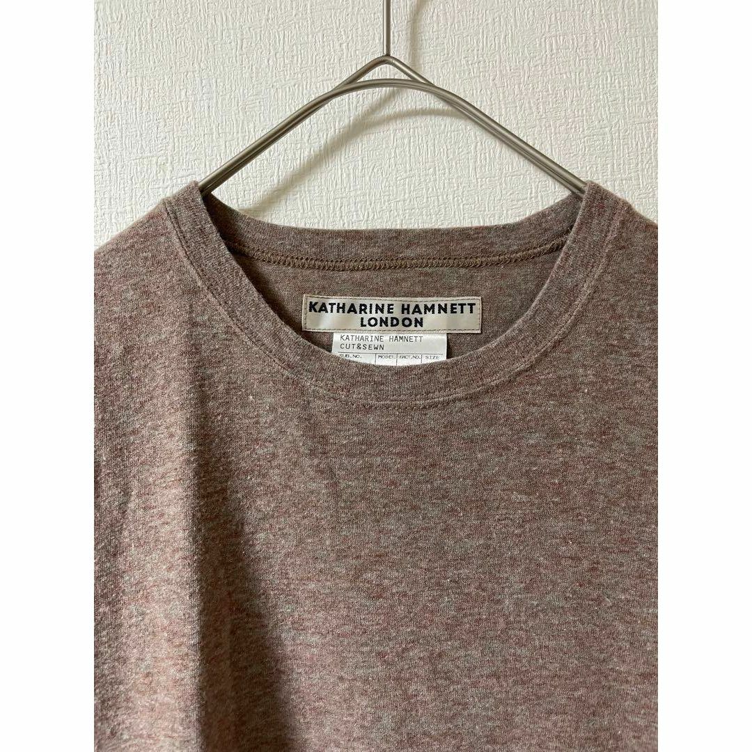 KATHARINE HAMNETT(キャサリンハムネット)のキャサリンハムネットロンドン　花柄刺繍　Tシャツ　M メンズのトップス(Tシャツ/カットソー(半袖/袖なし))の商品写真