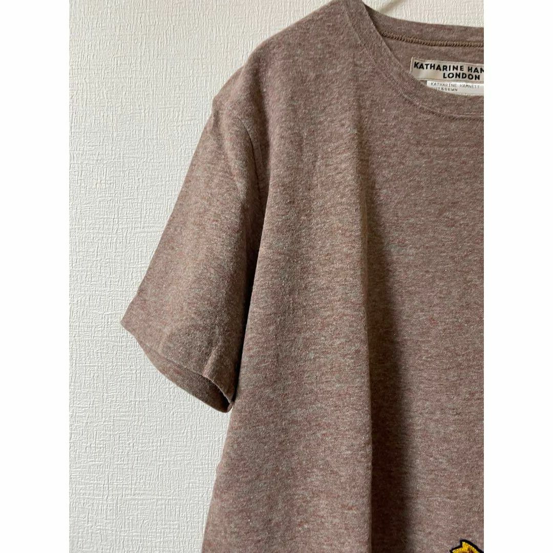 KATHARINE HAMNETT(キャサリンハムネット)のキャサリンハムネットロンドン　花柄刺繍　Tシャツ　M メンズのトップス(Tシャツ/カットソー(半袖/袖なし))の商品写真