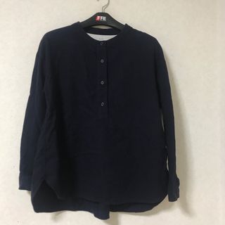 シャツ/ブラウス(長袖/七分)UNITED ARROWS ユナイテッドアローズ シャツ トップス オレンジ 38(M) 長袖 バンドカラー ロング シアー ラミー 麻 おしゃれ シンプル 無地 きれいめ 大人女子 ブランド 上品 カジュアル フェミニン 着回し 薄手 ガーリー【レディース】