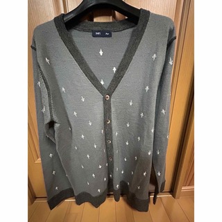 COMME des GARCONS SHIRT コムデギャルソンシャツ ミッキーデザインロゴ Vネック ニットカーディガン グリーン サンプル