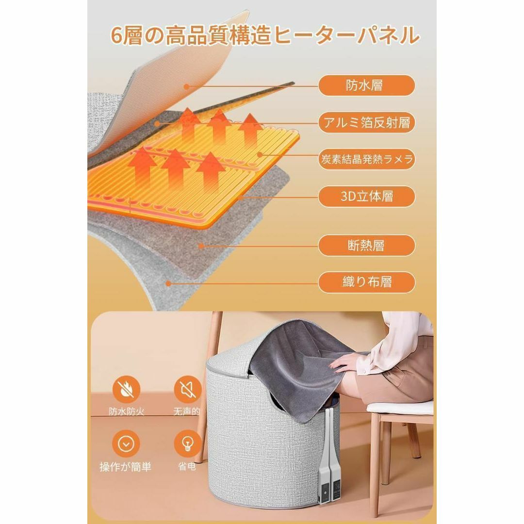 パネルヒーター 足元ヒーター まるでこたつ ひざ掛け デスクワーク ミニこたつ スマホ/家電/カメラの冷暖房/空調(電気ヒーター)の商品写真