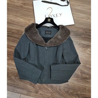 フォクシー(FOXEY)の最終出品！直営店購入フォクシー☆大人気☆ジャケットミンクスフレ280080円お品(その他)