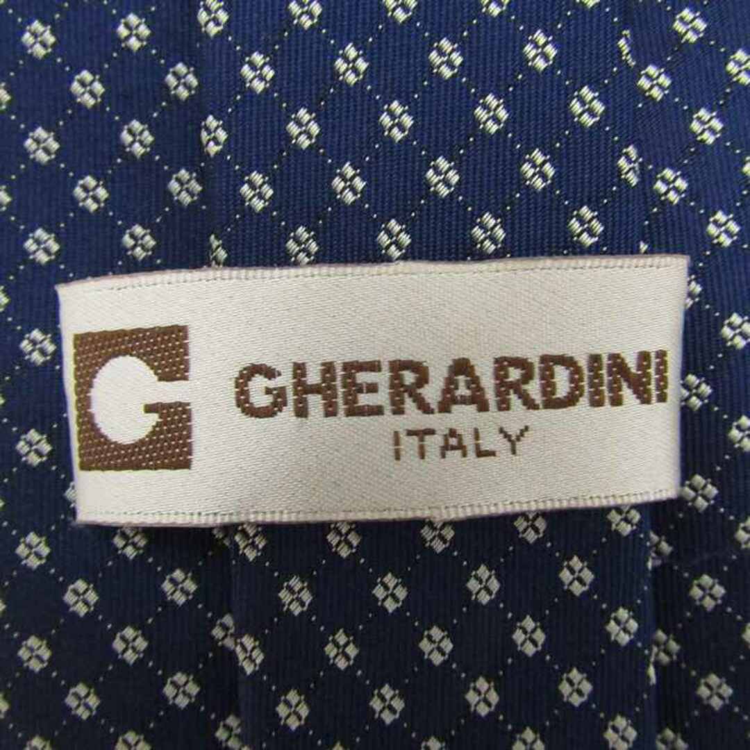 GHERARDINI(ゲラルディーニ)のゲラルディーニ ブランドネクタイ チェック柄 格子柄 スクエア柄 シルク メンズ ネイビー GHERARDINI メンズのファッション小物(ネクタイ)の商品写真