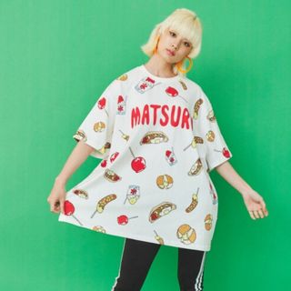 プニュズ(PUNYUS)の新品 プニュズ tシャツ お祭り PUNYUS 祭 屋台 やきそば りんご飴 3(Tシャツ(半袖/袖なし))